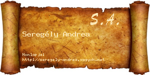 Seregély Andrea névjegykártya