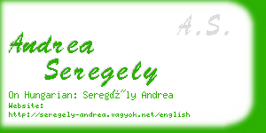 andrea seregely business card
